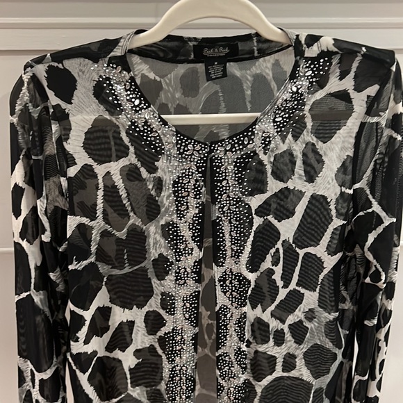 Peck & Peck Open Sheer Top - Size Medium - Picture 3 of 8